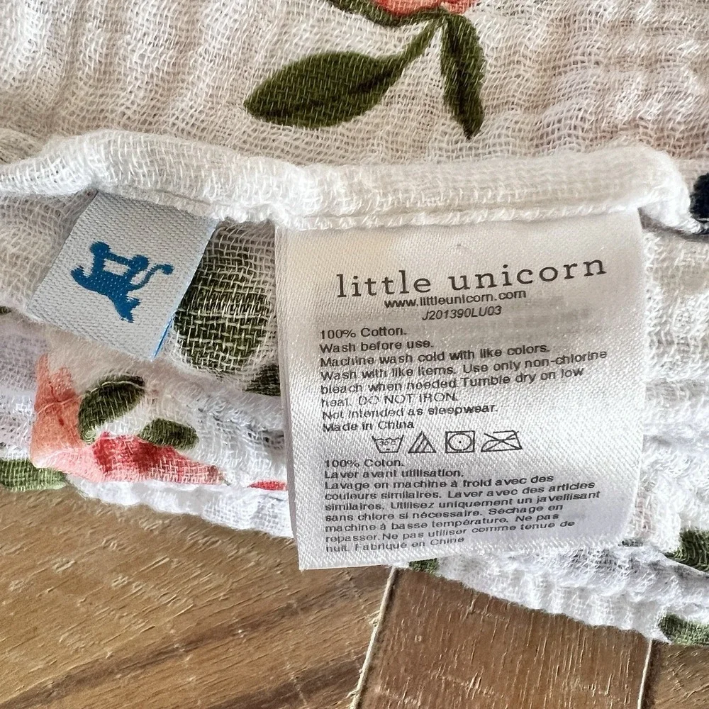 Little Unicorn & Cloud Island Lot Cotton Muslin Swaddle Blanket Wrap Lovey 47x47